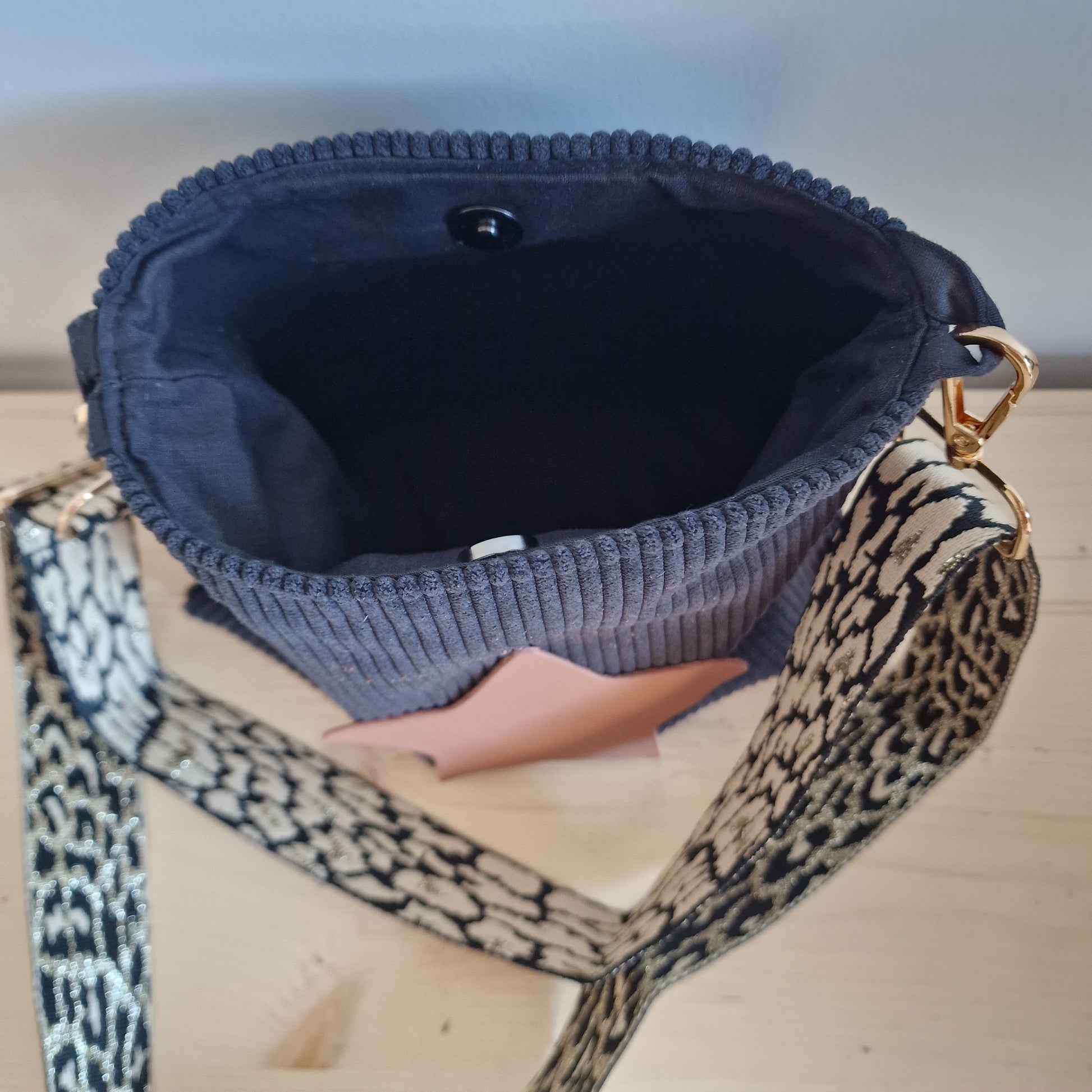 Sac Velours Côtelé NOIR Femme