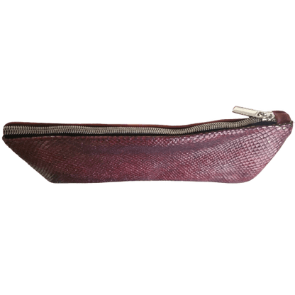 Pochette en cuir BORDEAUX Serpent et Suédé Lala - Vavounette&Co