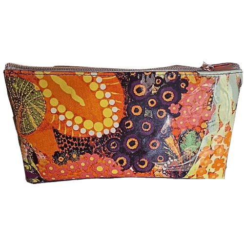 Pochette en cuir MOTIFS Vernis et ROUGE Métallisé Lala - Vavounette&Co