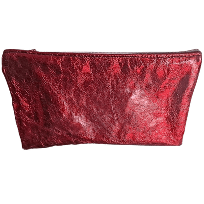 Pochette en cuir MOTIFS Vernis et ROUGE Métallisé Lala - Vavounette&Co