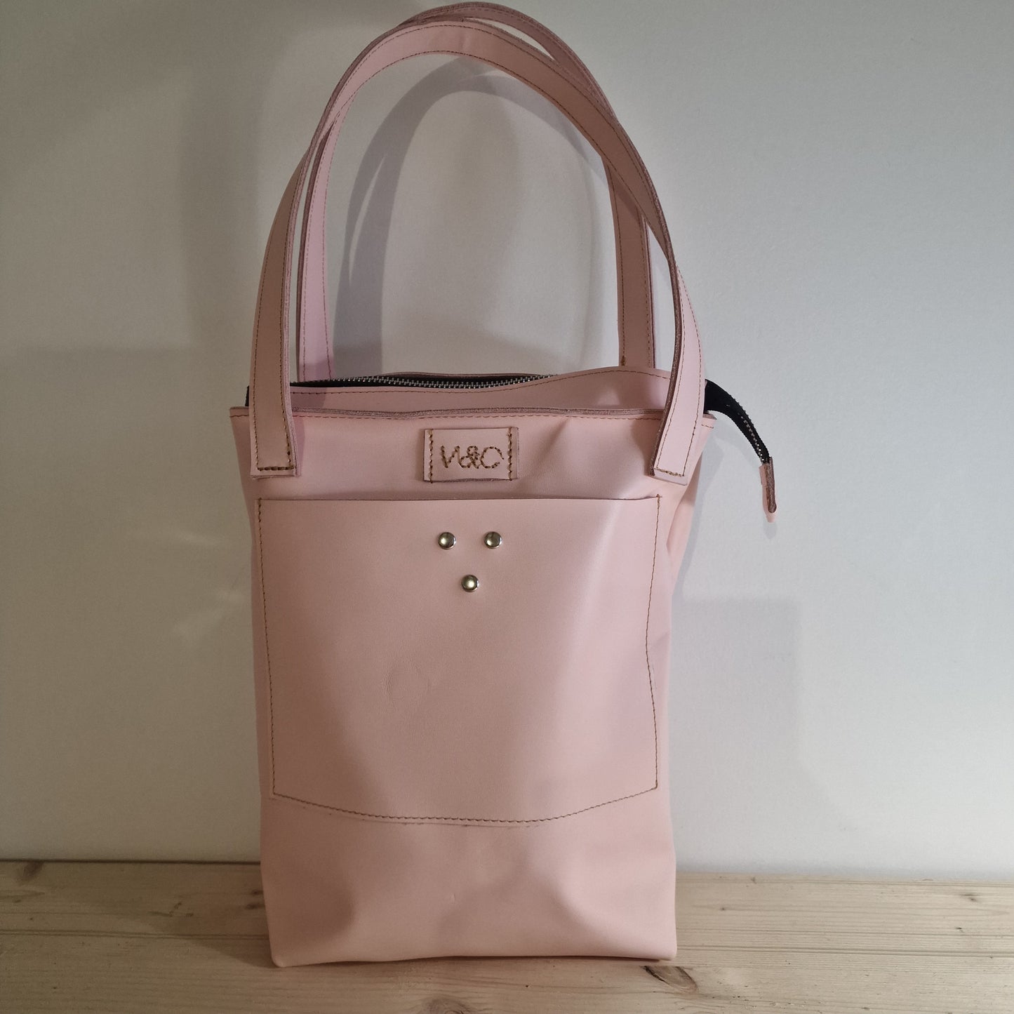 Sac Cabas Femme en cuir ROSE Zippé