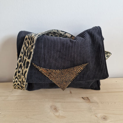 Sac Velours Côtelé NOIR Femme