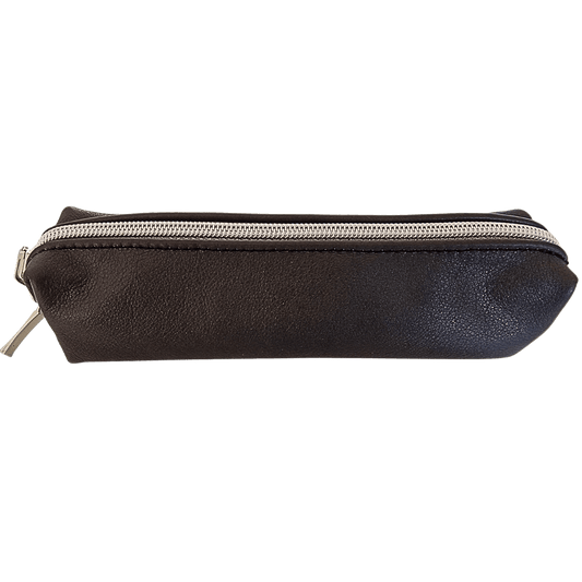 Trousse en cuir femme noir 