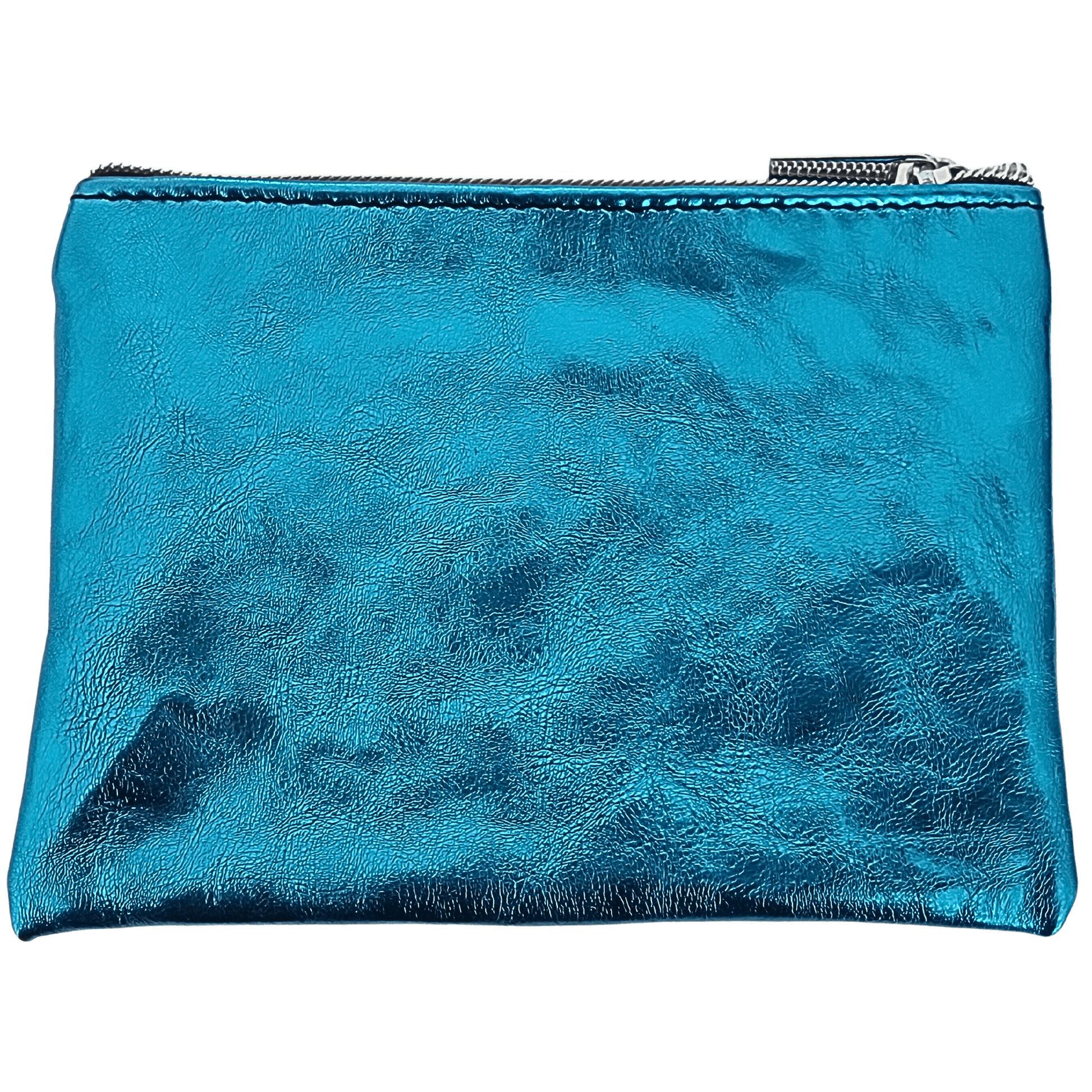 Pochette en cuir Bleu métallisé Lisa - Vavounette&Co