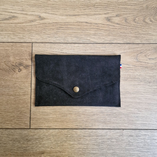 Pochette en cuir NOIR Irisé Antoinette