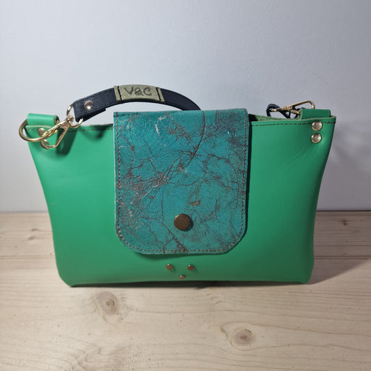 Sac à main en cuir VERT Femme