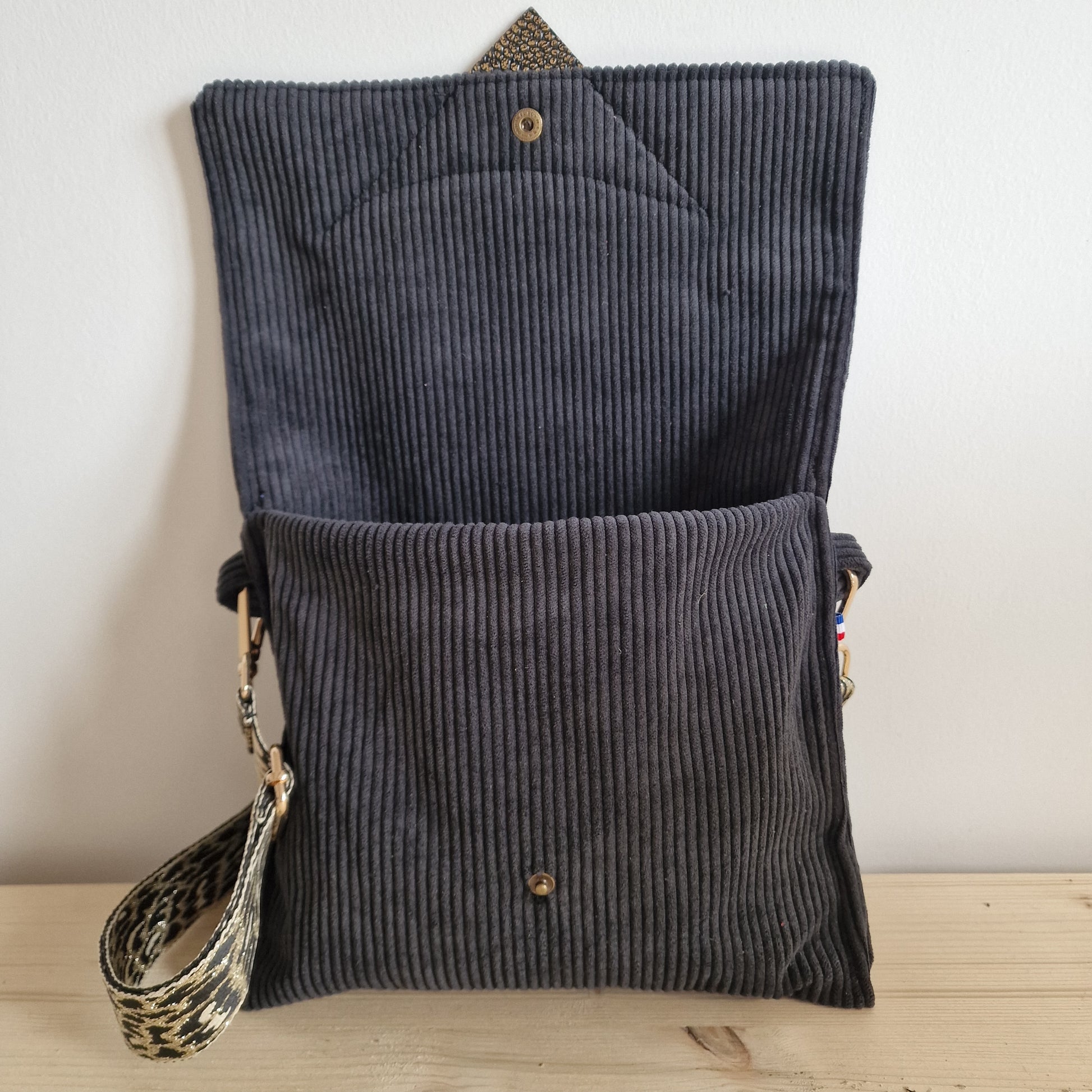 Sac Velours Côtelé NOIR Femme