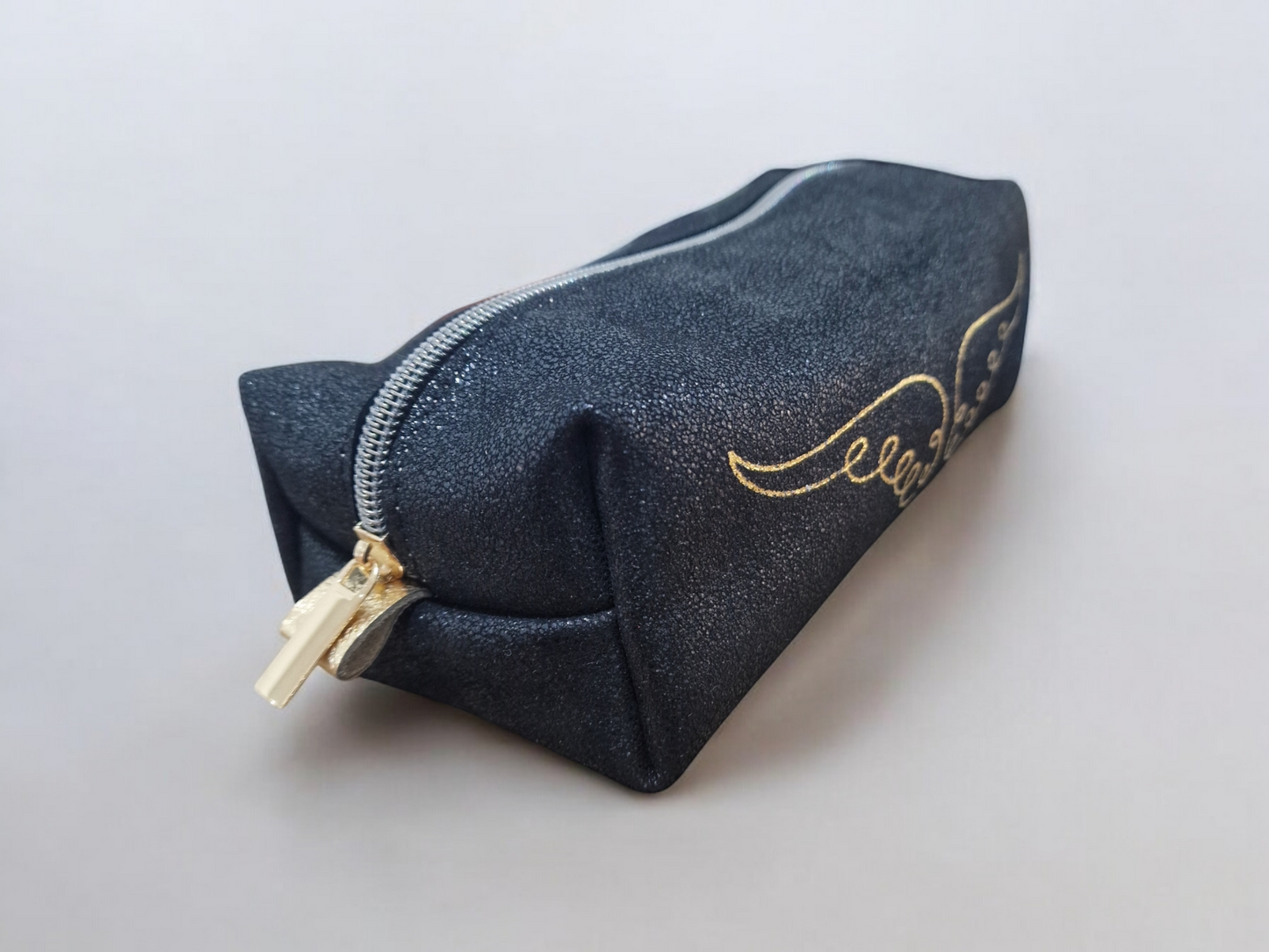 Trousse en cuir Noir